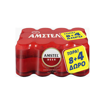 Μπύρα Amstel Κουτί 12x330ml 8+4ΔΩΡΟ (5201261011353)