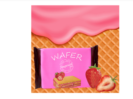 Imperial Foods Strawberry Wafer 100gr 16+2 FREE (5200414800056)