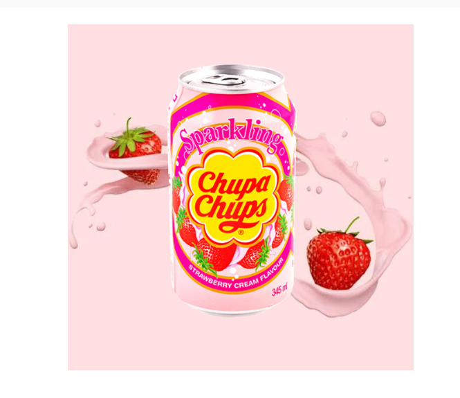 CHUPA CHUPS Αναψυκτικό Strawberry 345ml 24τ (8801069402451)