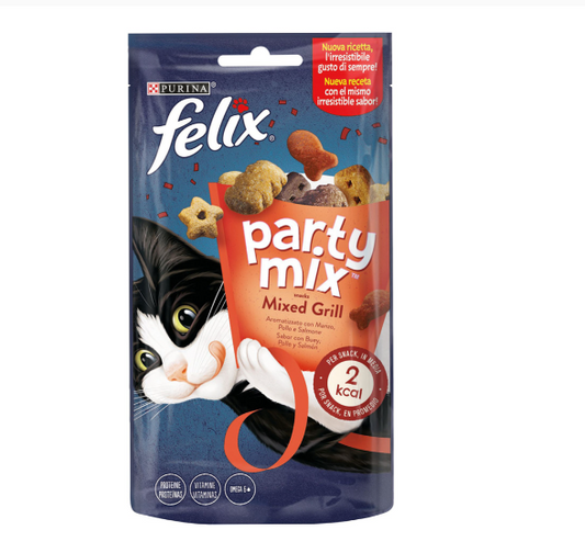 Felix Cat Party Grill Mix Croquette 8x60gr (3858890176957)