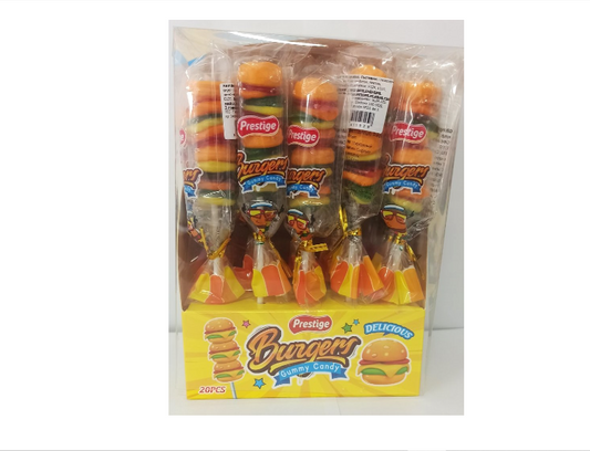 Prestige Harmburger Gumy Stick Lollipop 20*20gr