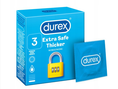 DUREX CONDOM 3pcs THICKER EXTRA SAFE (5010232967847)