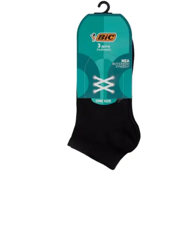 BIC Azola Γυναικεία Κάλτσα Σοσόνι σε Μαύρο One Size 3 Ζεύγη (3086123699694)