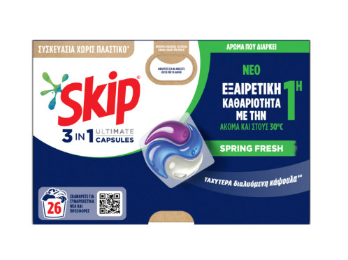 SKIP ΥΓΡΕΣ ΚΑΨΟΥΛΕΣ 26 ΜΕΖΟΥΡΕΣ TRIO SPRING FRESH 3T