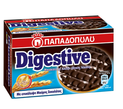 ΠΑΠΑΔΟΠΟΥΛΟΥ DIGESTIVE ΜΑΥΡΗ ΣΟΚ. 200ΓΡ (Σ12) (5201004020840)