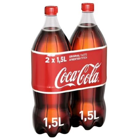 Coca Cola Classic Μπουκάλι Cola με Ανθρακικό 2x1,5lt 3σ (5449000052520)