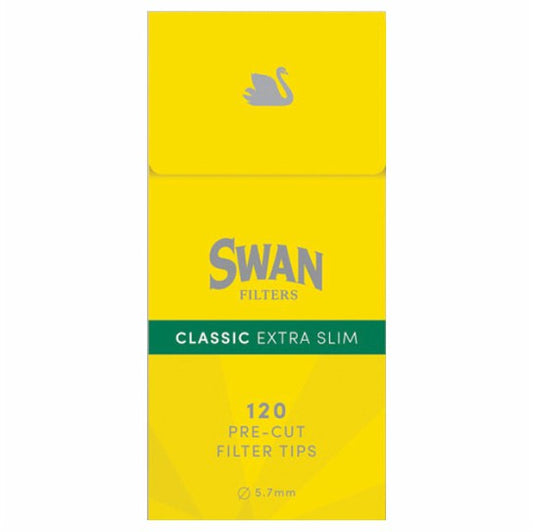 Swan Φιλτράκια Classic Extra Slim Κίτρινο 5.7mm (3057068141982)