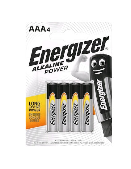 Energizer Power Batteries Alkaline AAA 1.5V 4pcs (7638900247893)