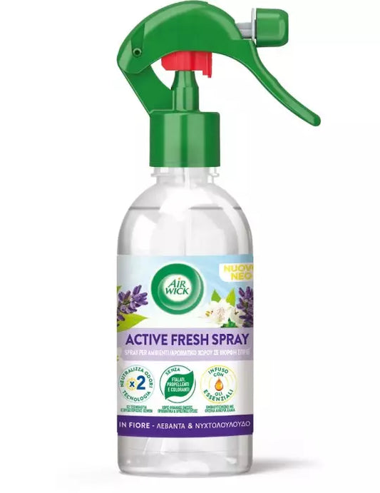 Air Wick Active Fresh Spray Αρωματικό Χώρου Λεβάντα-Νυχτολούλουδο 237ml (8002910065218)