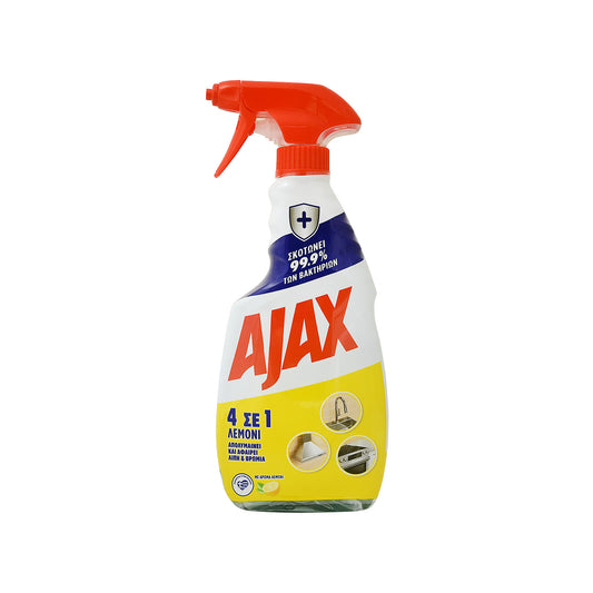 Ajax Καθαριστικό Spray Επιφανειών 4ΣΕ1 λεμόνι 500ml 12τ (8718951603196)