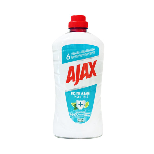 Ajax Yγρό Καθαριστικό & Απολυμαντικό Με Λεμόνι 1lt 12τ (8718951447974)