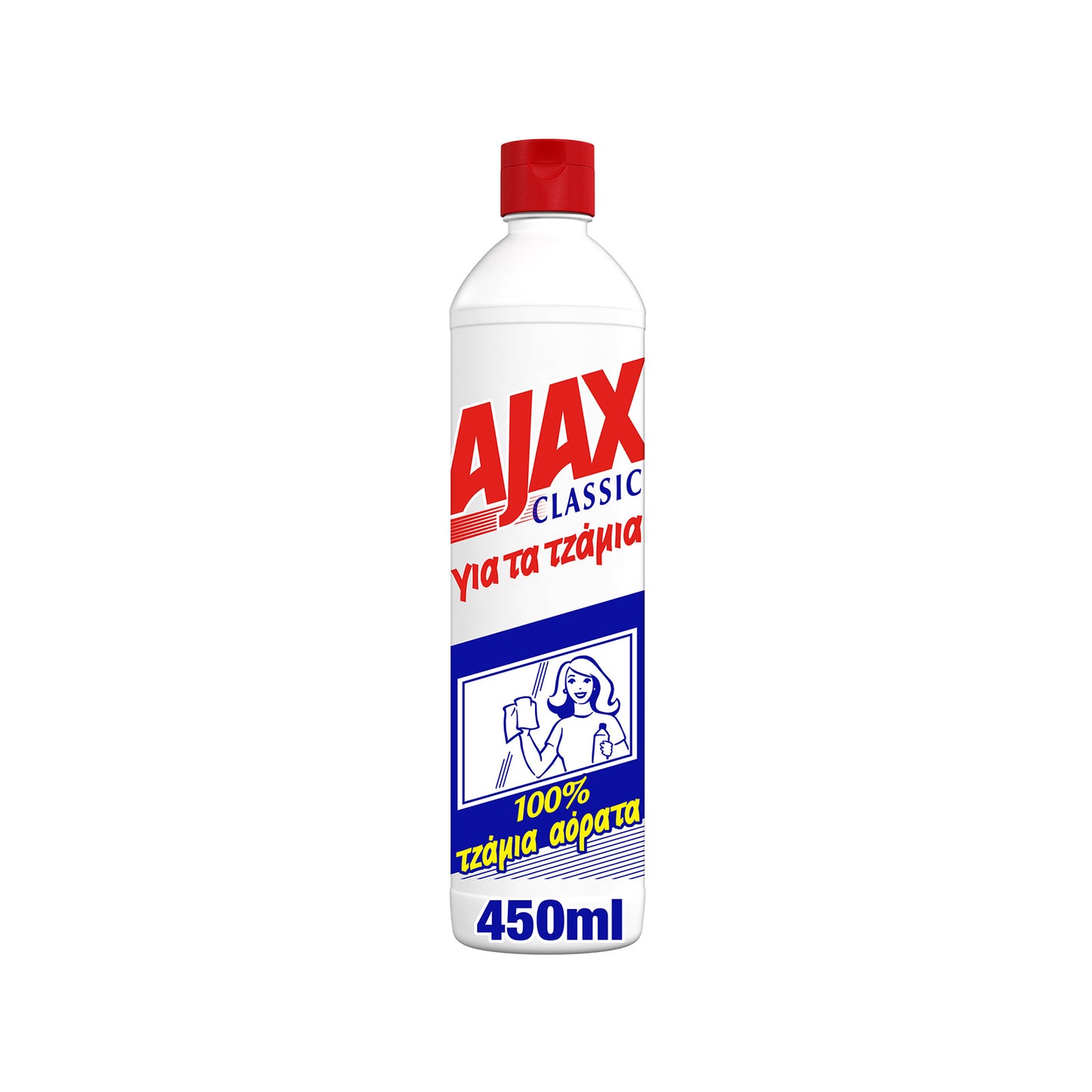 Ajax Υγρό Καθαριστικό Για Τζάμια Classic 450ml (5201386115929)