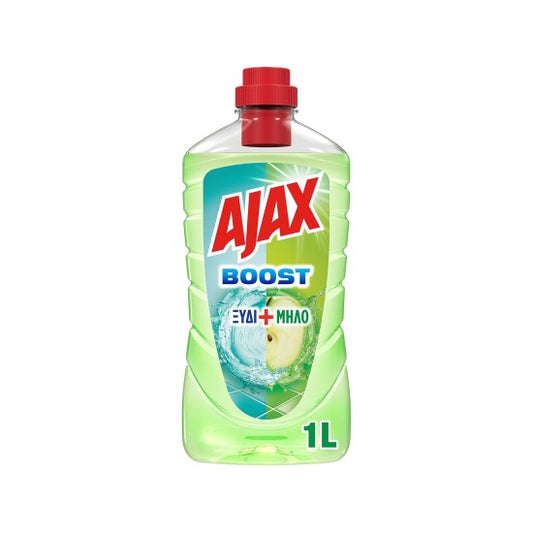Ajax Καθαριστικό Υγρό Πατώματος Ξύδι & Μήλο 1l 12τ (8718951188204)