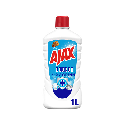 Ajax Υγρό Καθαριστικό Πατώματος Kloron Fresh 1lt 12τ (5201386114304)