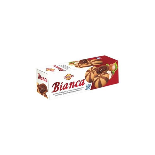 Violanda Bianca Cookies with Hazelnut Cocoa Filling 150gr 12t (5200100933962)