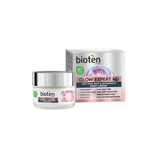 Bioten Glow Expert 4D Κρέμα Νυκτός Κατά Των Πανάδων & Των Ρυτίδων 50ml (5201314171812)