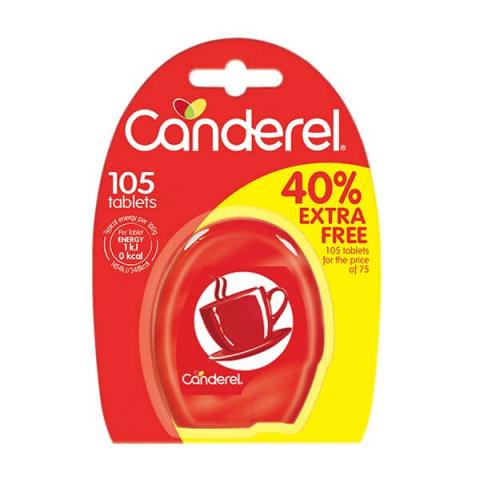 Canderel Sweetener 105 Tablets 40% Free 12t (7640110703106)