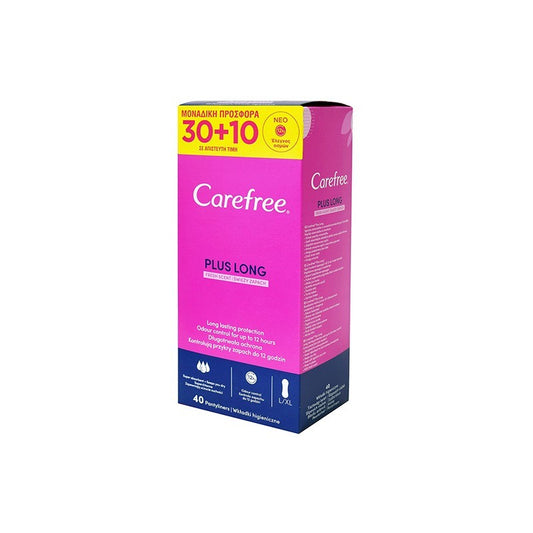 Carefree Σερβιετάκια Long Plus 30+10τμχ (3574661552675)