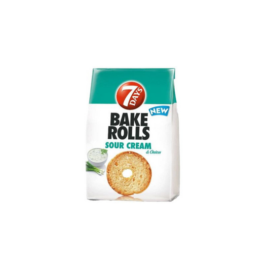7days Crackers Bake Rolls Sour Cream & Onion 80gr 12τ (5201360674503)