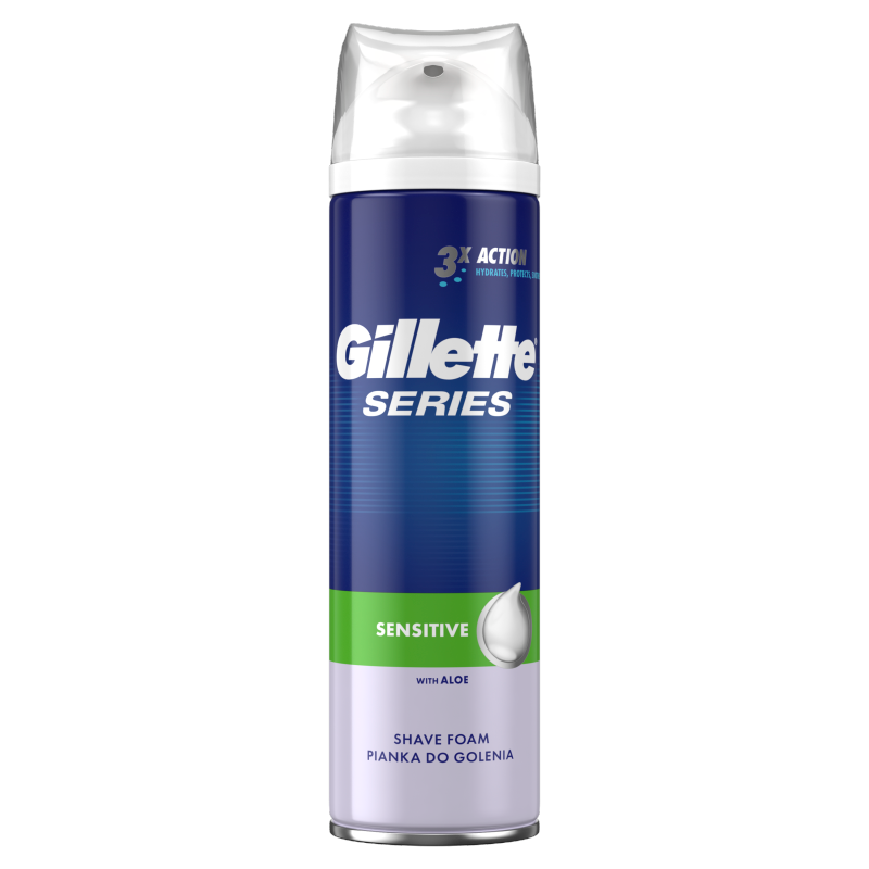 Gillette Sensitive Αφρός Ξυρίσματος για Ευαίσθητες Επιδερμίδες 250ml 6τ (3014260214678)
