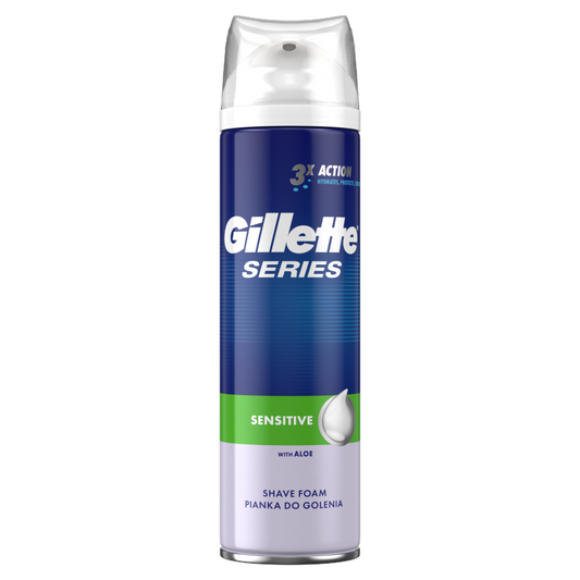 Gillette Sensitive Shaving Foam for Sensitive Skin 250ml 6t (3014260214678)