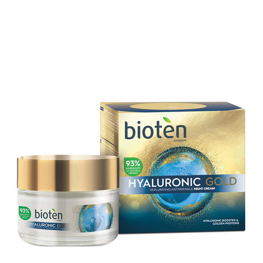 Bioten Κρέμα Νυχτός Hyaluronic Gold 50ml 6τ (5201314114802)