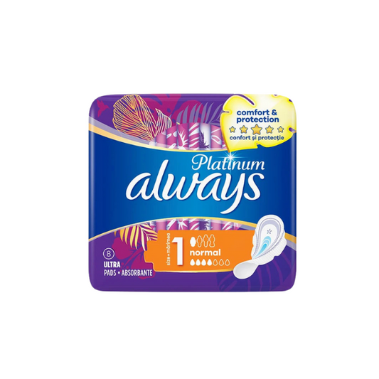 Always Ultra Platinum Normal Size 1 Σερβιετάκια Με Φτερά 8τεμ 16τ (8001090444875)