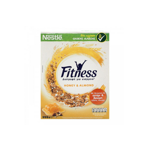 Nestle Fitness Δημητριακά Ολικής Άλεσης Με Μέλι & Αμύγδαλο 355gr 14τ (7613032187149)