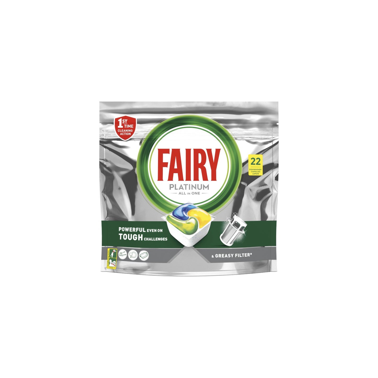 Fairy Platinum All In One 22 Κάψουλες Πλυντηρίου Πιάτων (8001841959948)