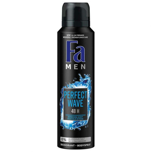 Fa Men Perfect Wave Αποσμητικό 48h σε Spray Χωρίς Αλουμίνιο 150ml 6τ (5410091640750)