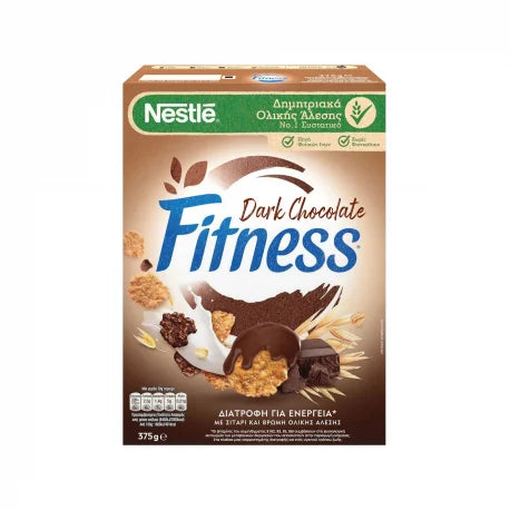 Nestle Fitness Δημητριακά Ολικής Άλεσης Μαύρη Σοκολάτα 375gr 16τ (7613031467303)