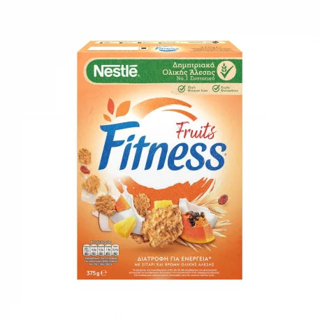 Nestle Fitness Δημητριακά Σίτου Ολικής Άλεσης & Ρυζιού με Φρούτα 375gr 16τ (3387390324037)