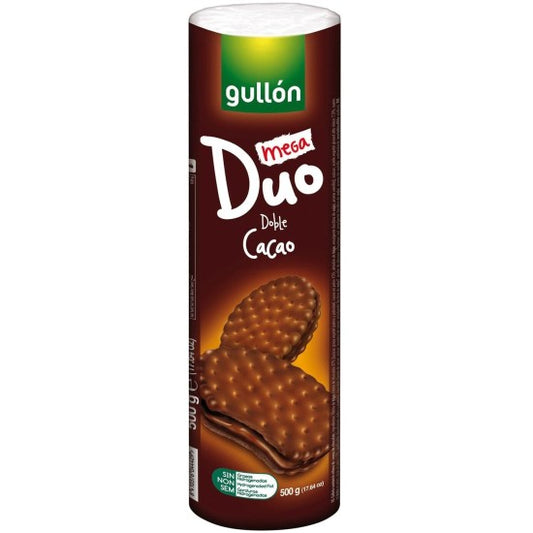 Gullon Μπισκότα Duo Σοκολάτα Double 500gr 20τ (8410376044409)