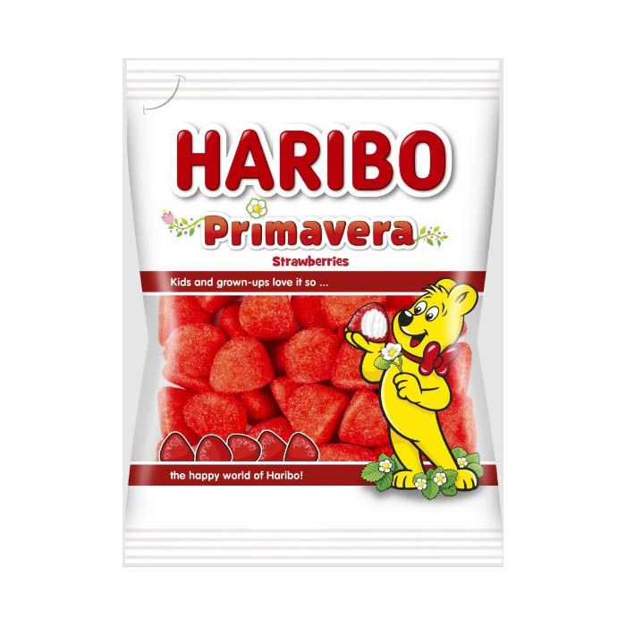 Haribo Ζελεδάκια Primavera με Γεύση Φράουλα 100gr 30τ (9002975405157)