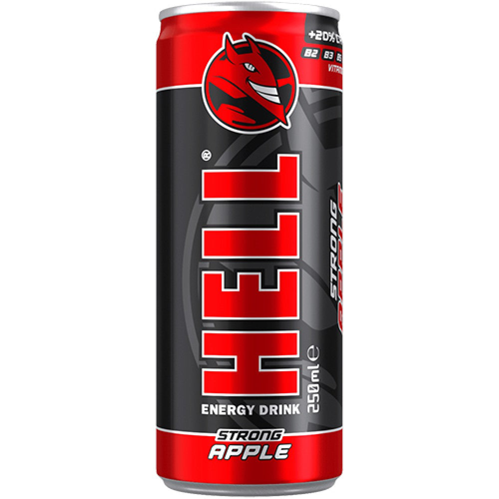 Hell Κουτί Energy Drink Apple με Ανθρακικό 250ml 24τ (5999884034612)