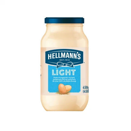 Hellmann's Μαγιονέζα Real Light 450ml 12τ (8722700498728)