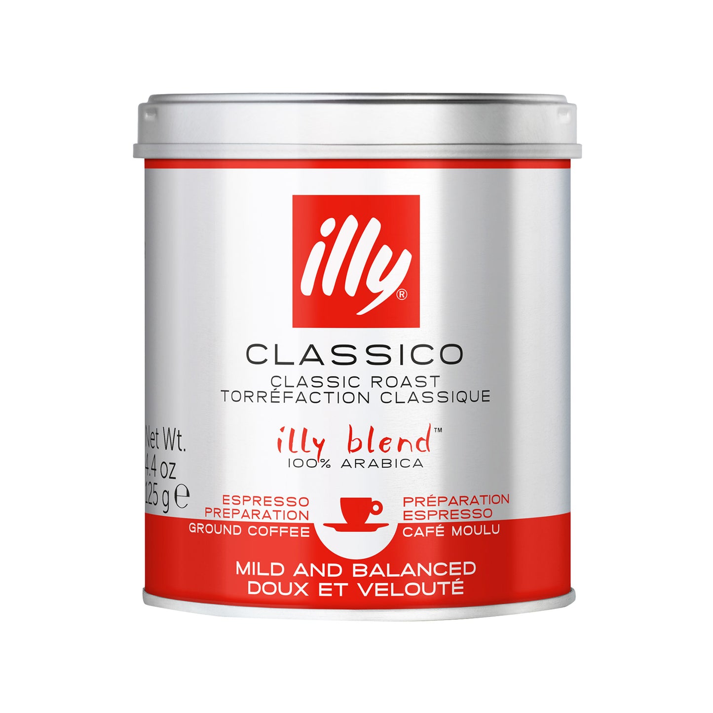 Illy Ground Espresso Coffee Medium Roast 100% arabica 125g 12t (8003753900704)