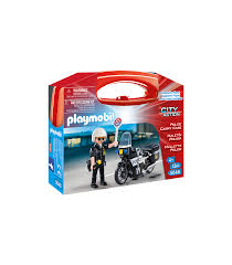 Playmobil Βαλιτσάκι Αστυνόμος Με Μοτοσικλέτα 4+ (5648)(4008789056481)