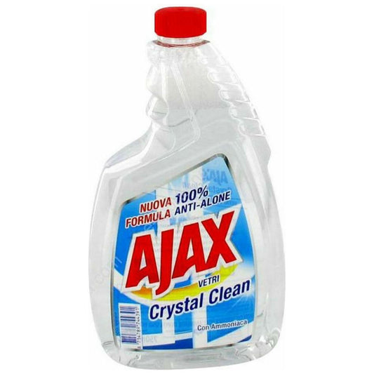 Ajax Crystal Clean Ανταλλακτικό για Καθαριστικό Υγρό Τζαμιών 750ml 12τ (8718951048553)