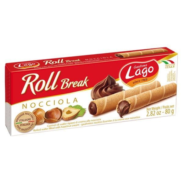 Lago Roll Break Hazelnut 80gr 24t (8004800005267)