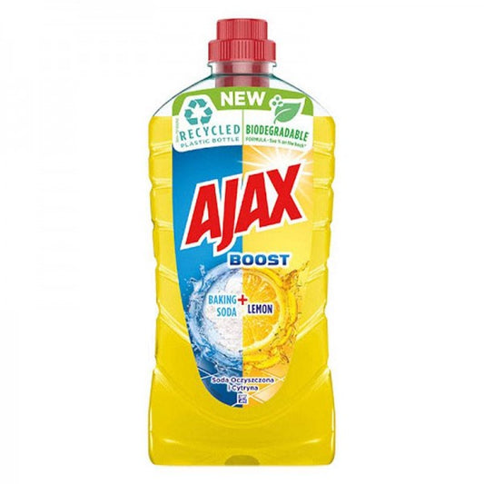 Ajax Καθαριστικό Υγρό Πατώματος Σόδα & Λεμόνι 1l 12τ (8718951188112)