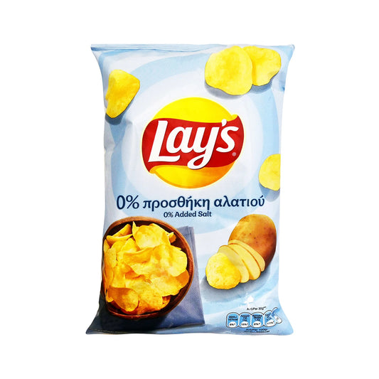 Πατατάκια Lays 0% Προσθήκη Αλατιού 130gr (5201024085195)