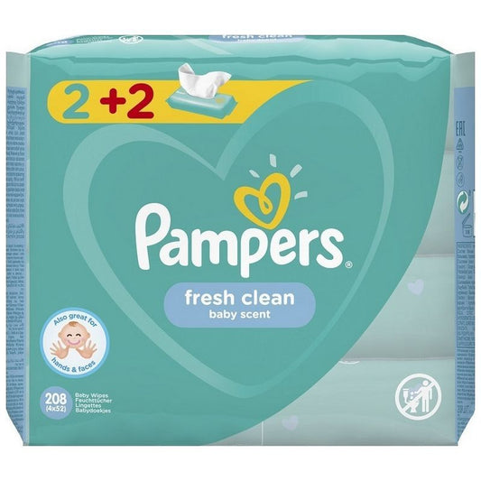 Baby wipes Pampers Sensitive Hypoallergenic without Alcohol &amp; Fragrance 4x52pcs (8001841062716)