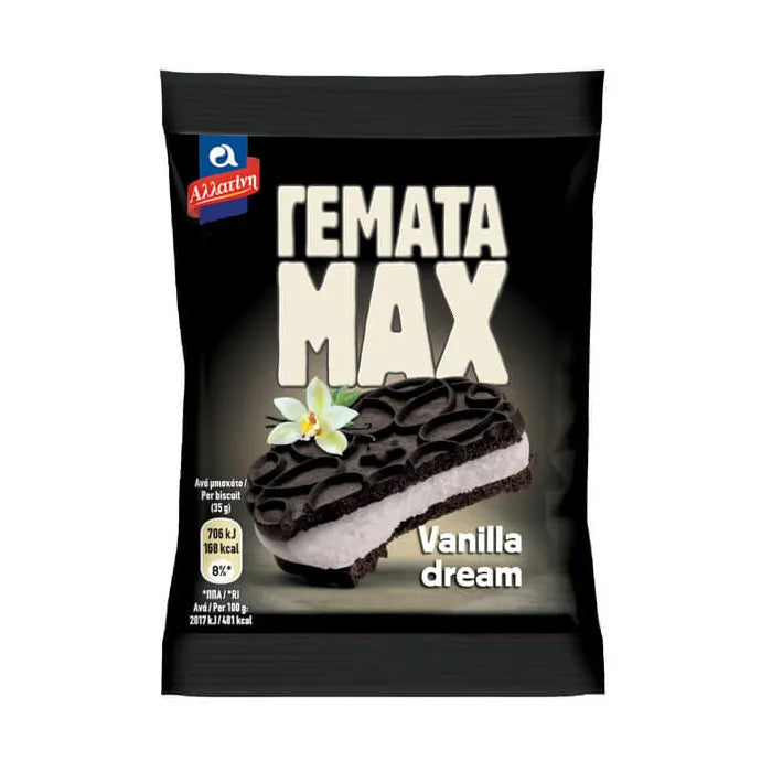 Αλλατίνη Μπισκότα Γεμάτα Max Με Βανίλια 35gr 10τ (5201485907654)
