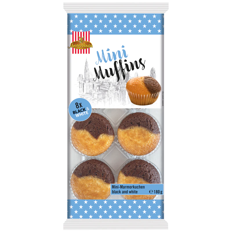 Mini Muffins Meister Moulin Black &amp; White 8pcs 180gr 15t (9002859042829)