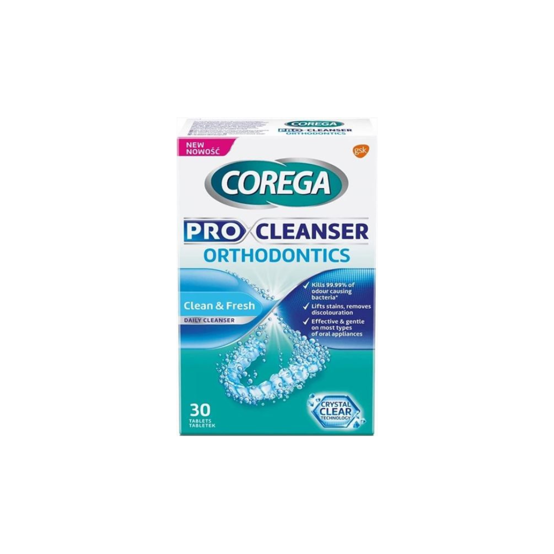 Corega Καθαριστικά Δισκία Pro Cleanser Orthodontics 30τεμ 12τ (5054563108319)