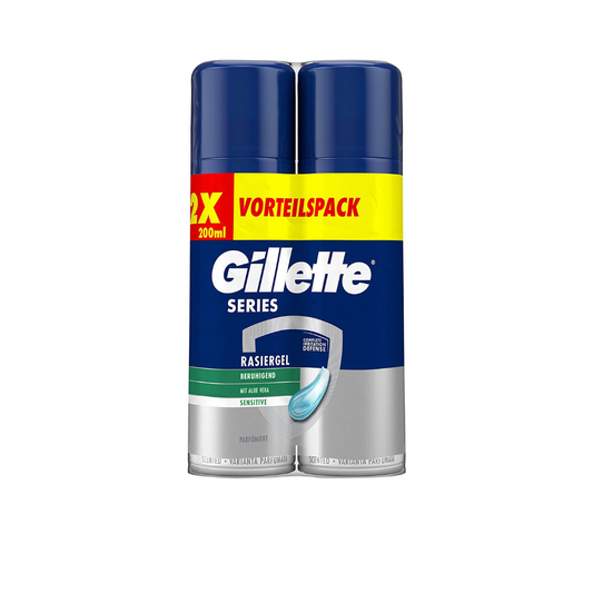 Gillette Shaving Gel Series Moisturizing 2x200ml 6t (7702018622481)