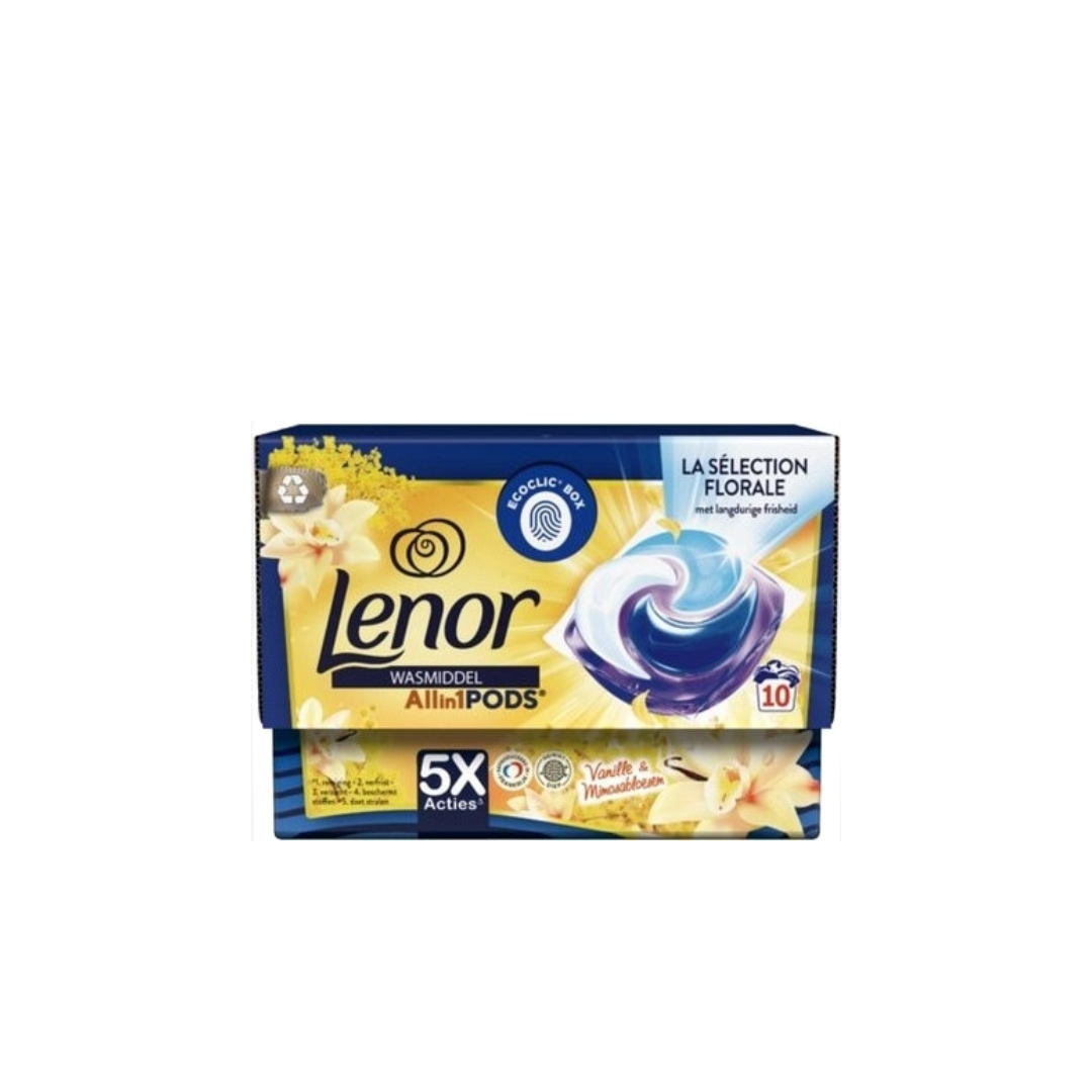 Lenor All In 1 Detergent 10 Laundry Measures Vanilla &amp; Mimosa 4t (8006540962947)