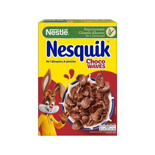 Nestle Σίτου Nesquik Σοκολάτας Extra Choco Waves Ολικής Άλεσης 375gr 22τ (3387390331660)