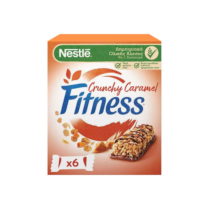 Nestle Fitness Delice Μπάρα Δημητριακών με Καραμέλα 6x23.5gr 16τ (5900020022370)